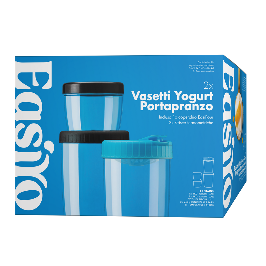 1 x Behälter, 1 x EasiPour Behälter & 2 Lunch-Becher